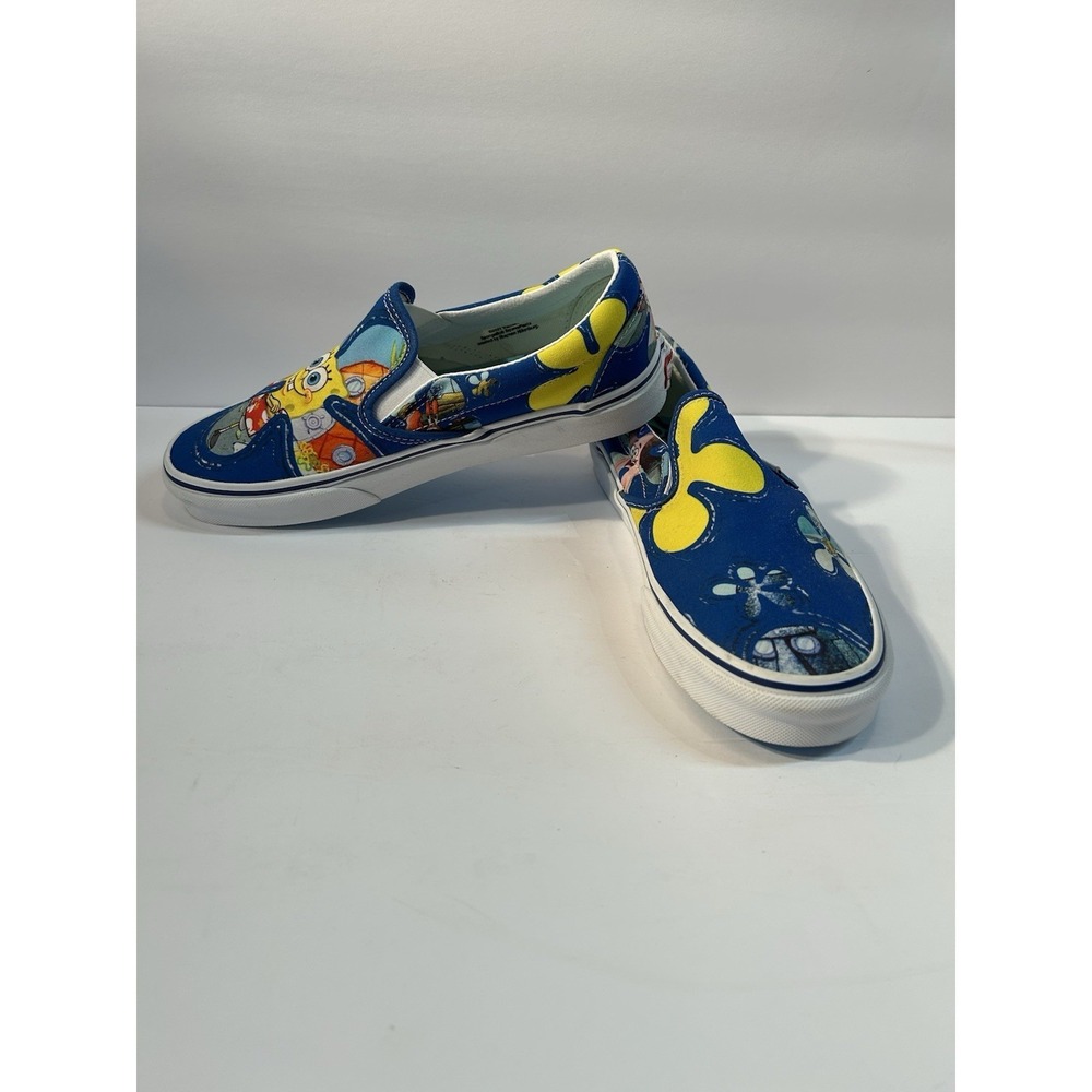 Vans SpongeBob SquarePants Slip On Shoes Men 7.5 Women 9 Blue Nickelodeon - Picture 5 of 8